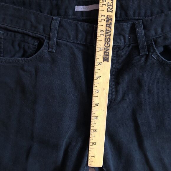 Vince Button Fly Classic Slim Straight Leg Jeans Mens Sz 34x34 Black Birch Denim - Picture 10 of 13